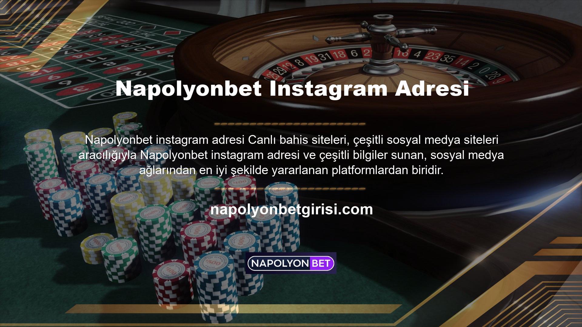 Napolyonbet Instagram adresi en basit sosyal medya kanalıdır