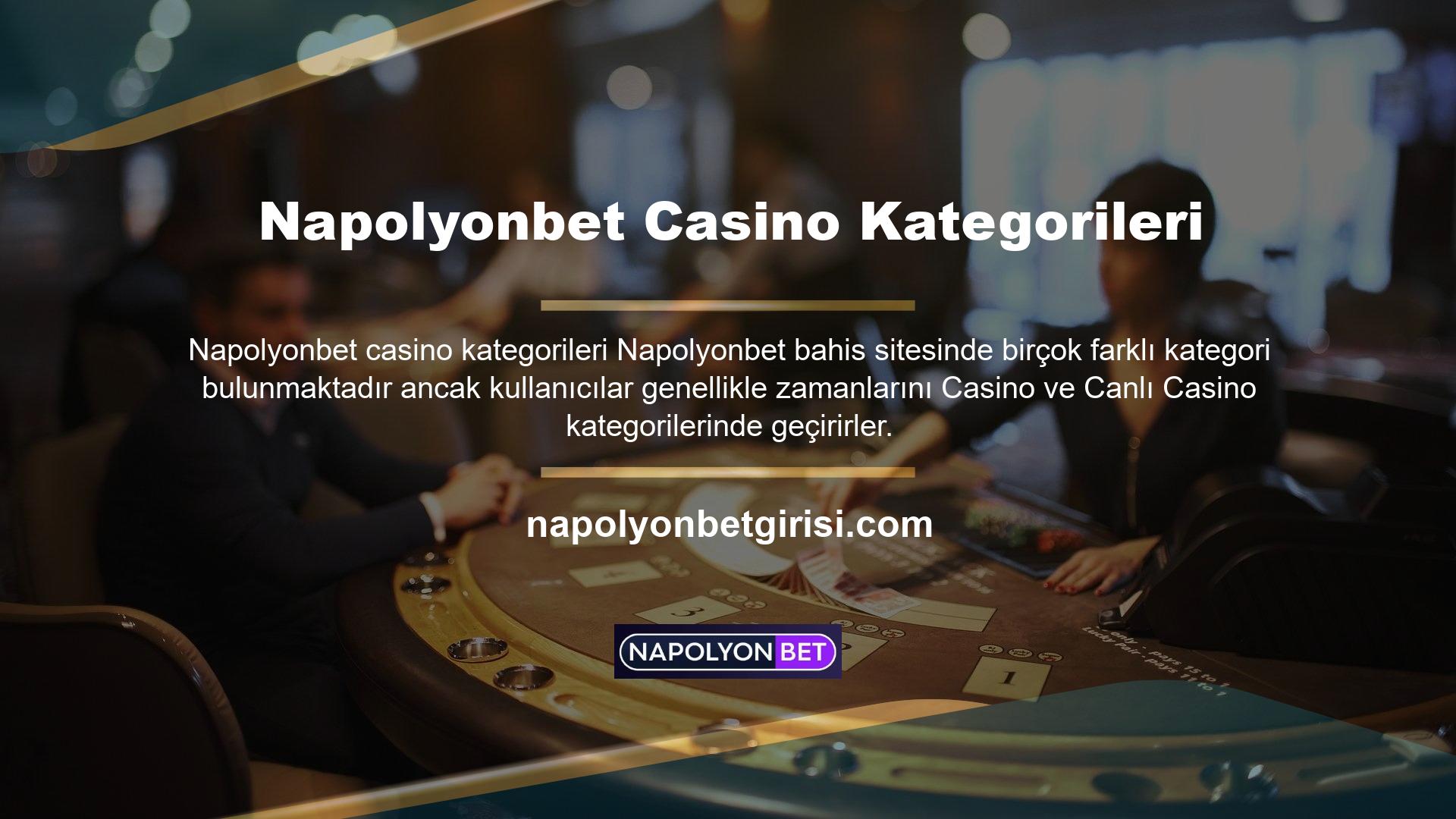 Napolyonbet Casino kategorisi, kullanıcıların çeşitli oyun seçeneklerini bulabilecekleri bir kategoridir